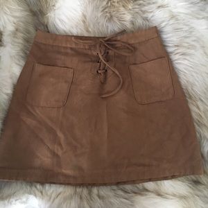 Hollister suede skirt